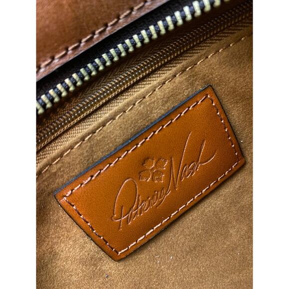 Patricia Nash Rienzo Satchel Shoulder Bag Vintage Tan Leather European Map NWT - Picture 11 of 11